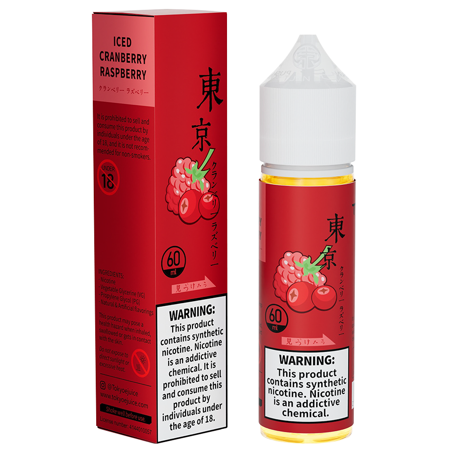 Tokyo classic series 60ml - iced cranberry raspberry / 50mg (5% ) - e-liquid - vapes uae