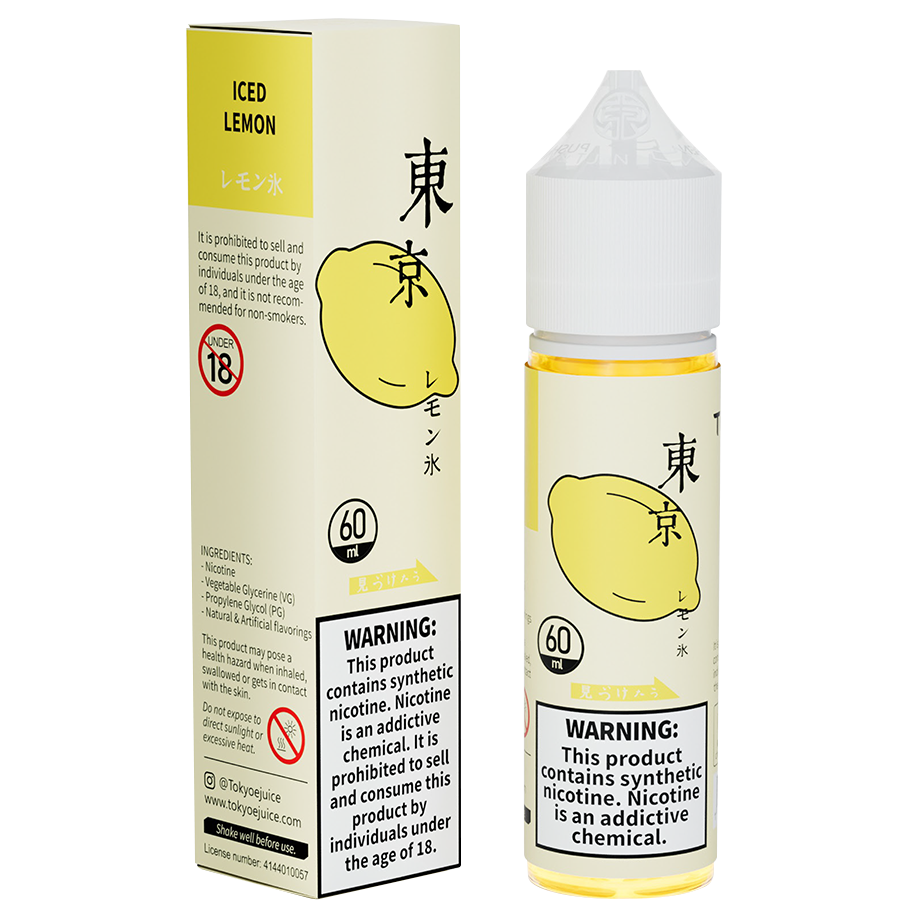 Tokyo classic series 60ml - iced lemon / 50mg (5% ) - e-liquid - vapes uae