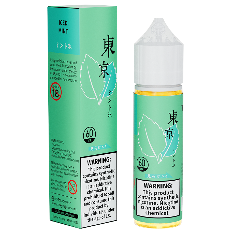 Tokyo classic series 60ml - iced mint / 50mg (5% ) - e-liquid - vapes uae