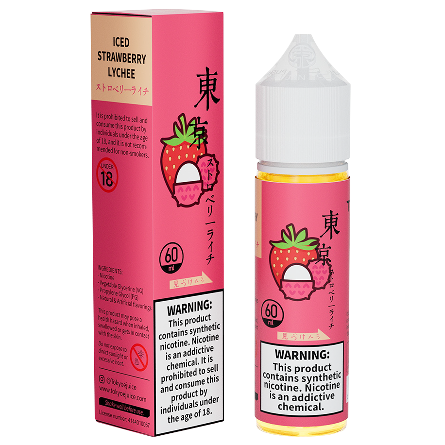 Tokyo classic series 60ml - iced strawberry lychee / 50mg (5% ) - e-liquid - vapes uae