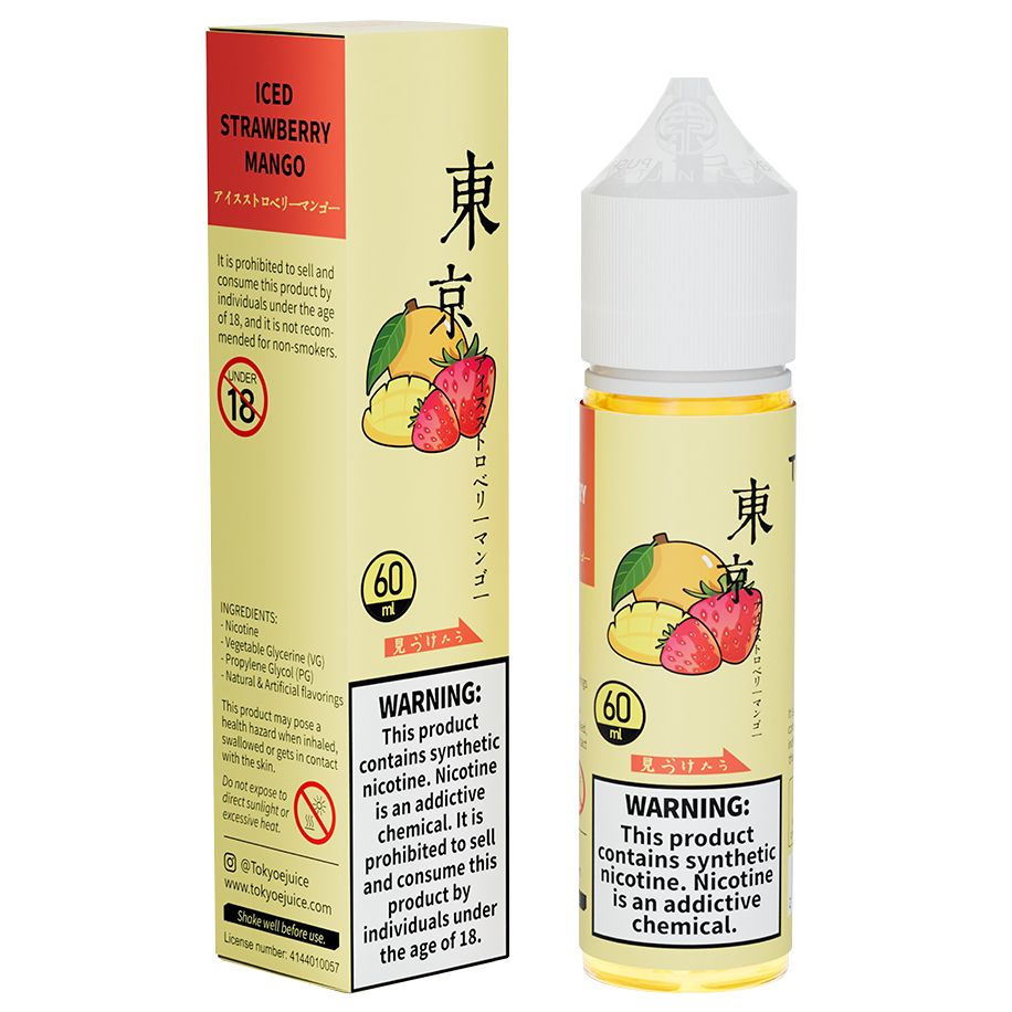 Tokyo classic series 60ml - iced strawberry mango / 50mg (5% ) - e-liquid - vapes uae