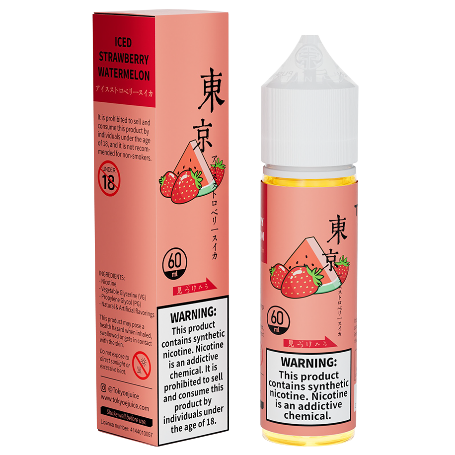 Tokyo classic series 60ml - iced strawberry watermelon / 50mg (5% ) - e-liquid - vapes uae