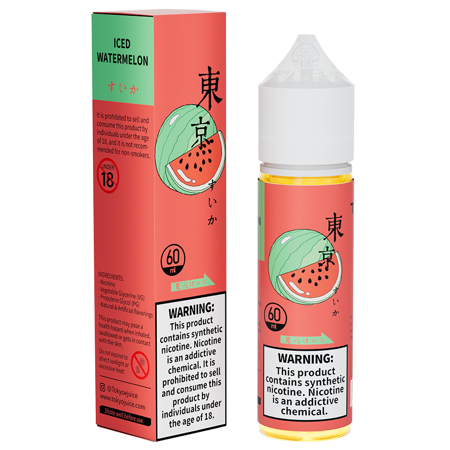 Tokyo classic series 60ml - iced watermelon / 50mg (5% ) - e-liquid - vapes uae