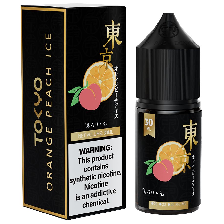 Tokyo golden series 30ml - orange peach ice / 50mg (5% ) - e-liquid - vapes uae