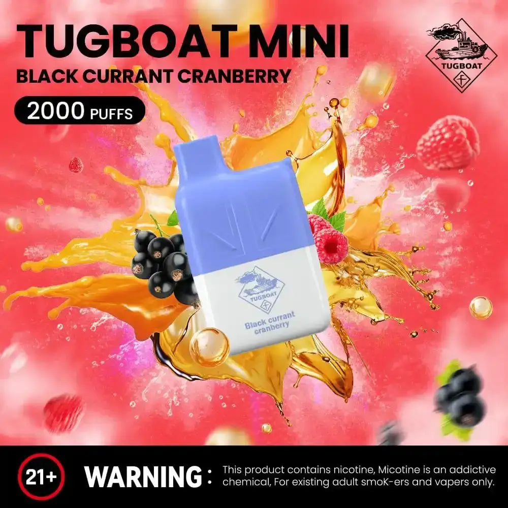 Tugboat Mini 2000 Puffs Disposable Vape - Black Currant Cranberry - Disposable Vape - Vapes Uae