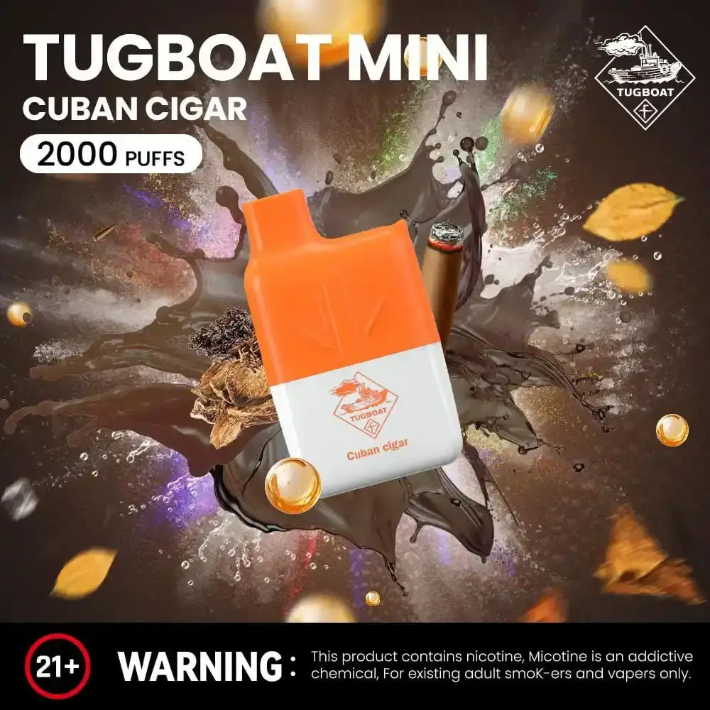 Tugboat Mini 2000 Puffs Disposable Vape - Cuban Cigar - Disposable Vape - Vapes Uae