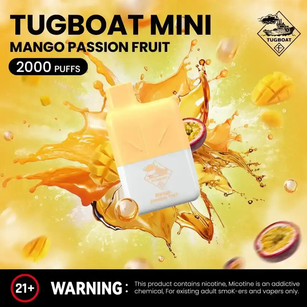 Tugboat Mini 2000 Puffs Disposable Vape - Mango Passion Fruit - Disposable Vape - Vapes Uae