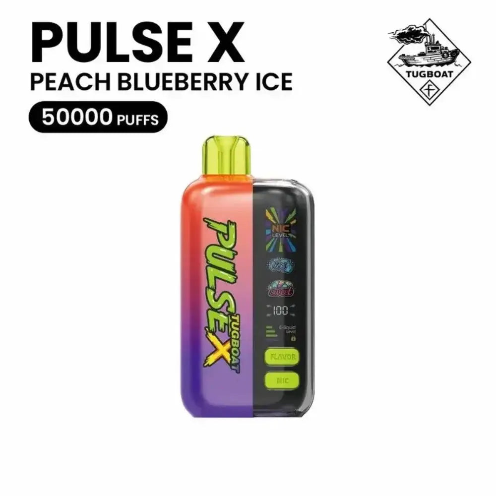 Tugboat Pulse x 50000 Puffs Disposable Vape - Peach Blueberry Ice - Disposable Vape - Vapes Uae