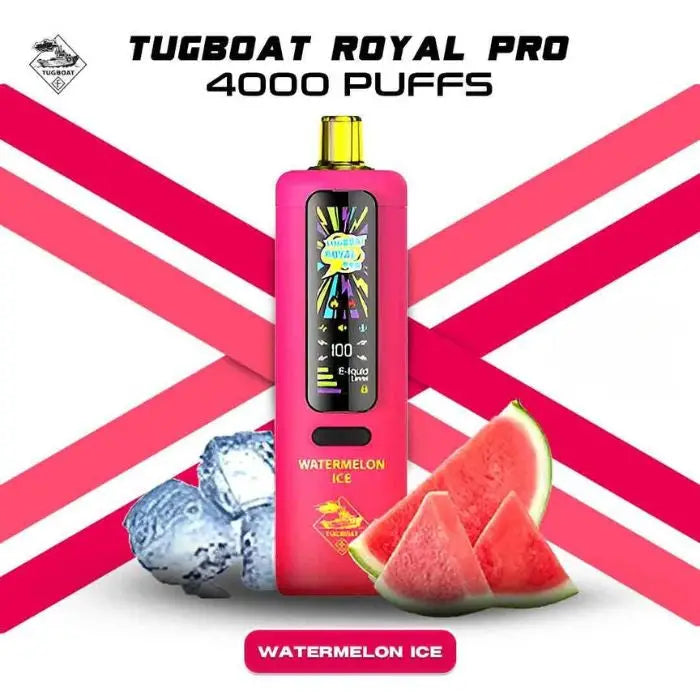 Tugboat Royal Pro 40000 Puffs Disposable Vape - Watermelon Ice - Disposable Vape - Vapes Uae
