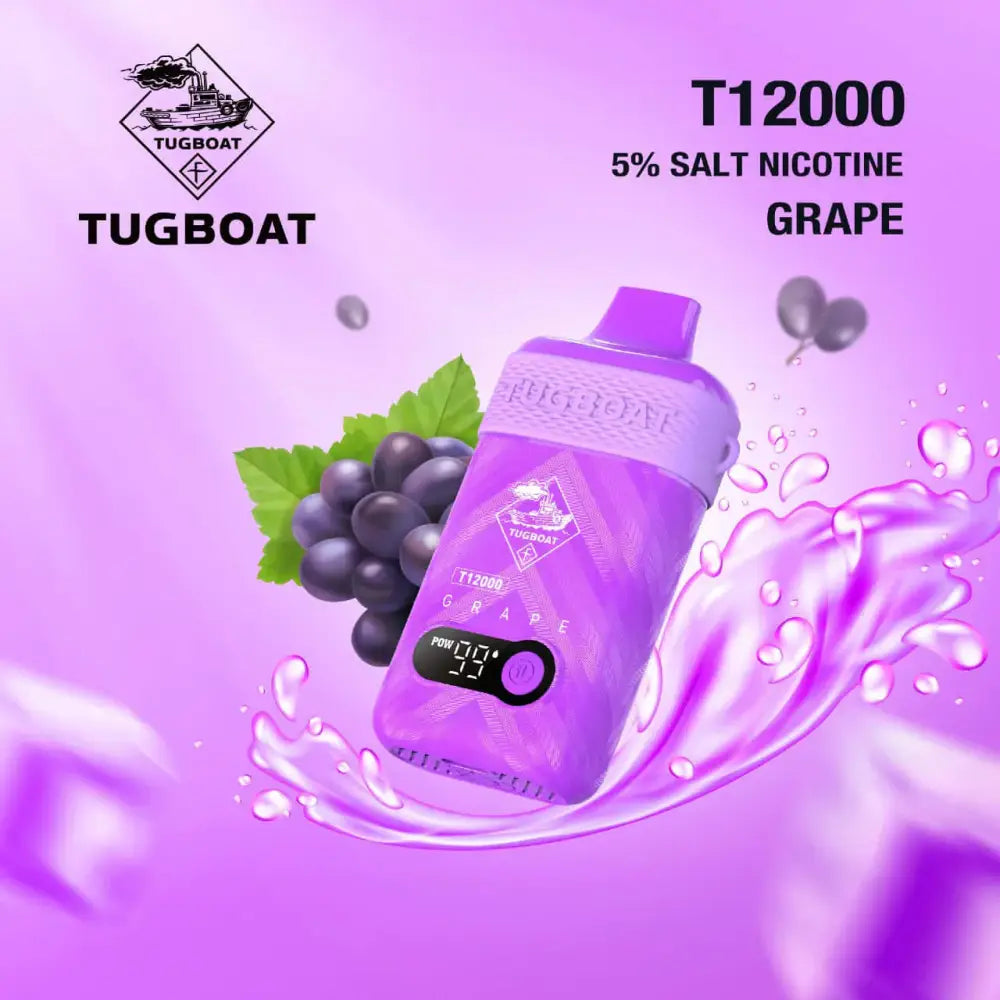 Tugboat T12ooo Puffs Disposable Vape - Grape - Disposable Vapes - Vapes Uae