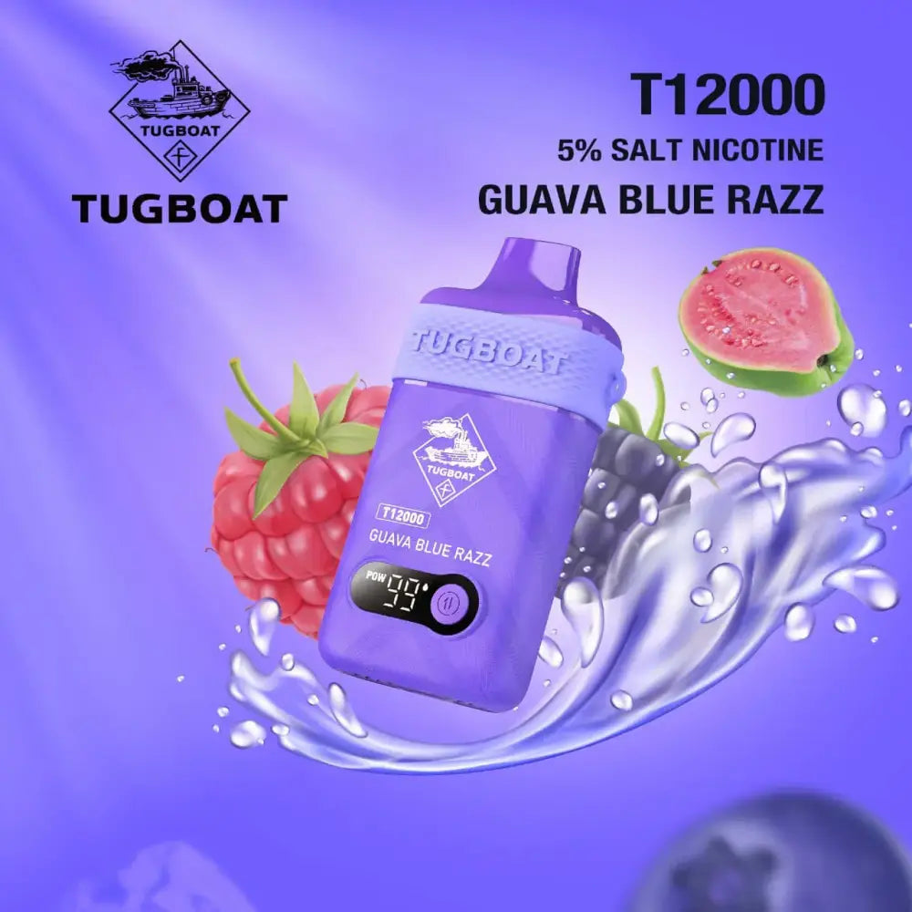 Tugboat T12ooo Puffs Disposable Vape - Guava Blue Razz - Disposable Vapes - Vapes Uae