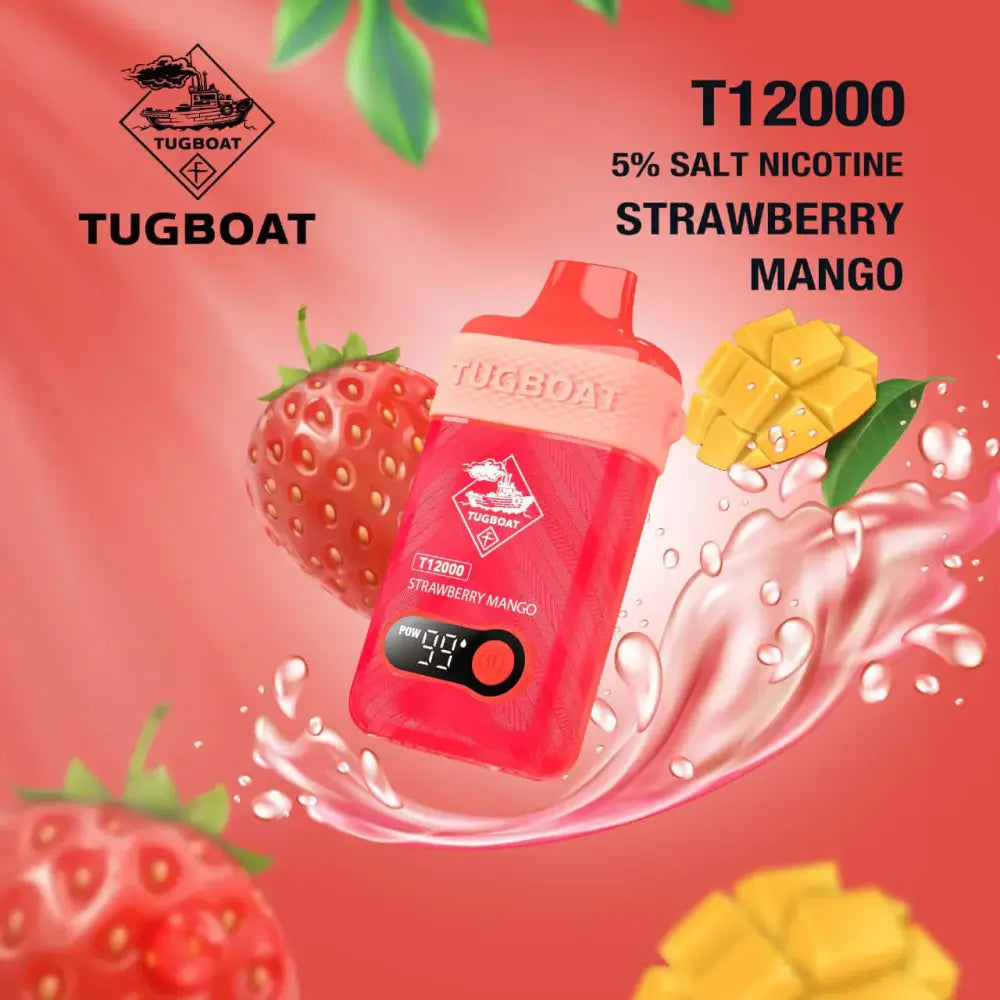 Tugboat T12ooo Puffs Disposable Vape - Strawberry Mango - Disposable Vapes - Vapes Uae