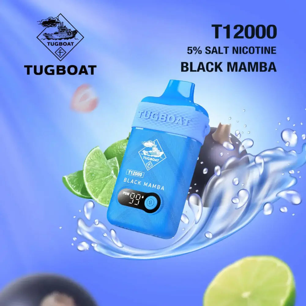 Tugboat T12ooo Puffs Disposable Vape - Black mamba - Disposable Vapes - Vapes Uae