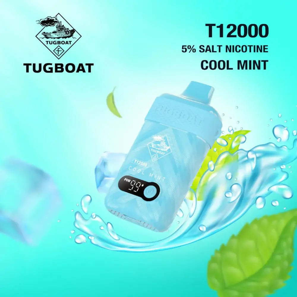 Tugboat T12ooo Puffs Disposable Vape - Cool Mint - Disposable Vapes - Vapes Uae