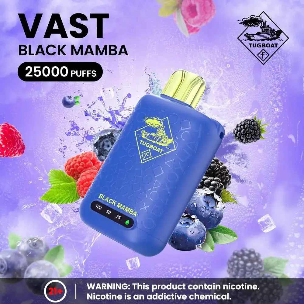 Tugboat Vast 25000 Puffs Disposable Vape - Black Mamba - Disposable Vape - Vapes Uae