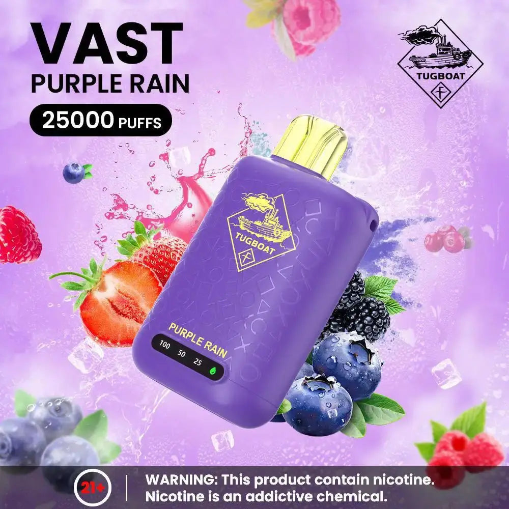 Tugboat Vast 25000 Puffs Disposable Vape - Purple Rain - Disposable Vape - Vapes Uae