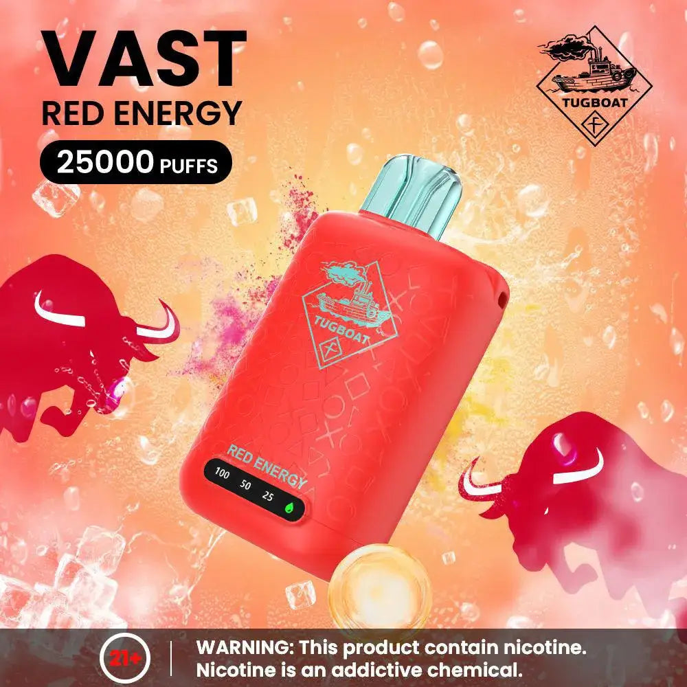 Tugboat Vast 25000 Puffs Disposable Vape - Red Energy - Disposable Vape - Vapes Uae