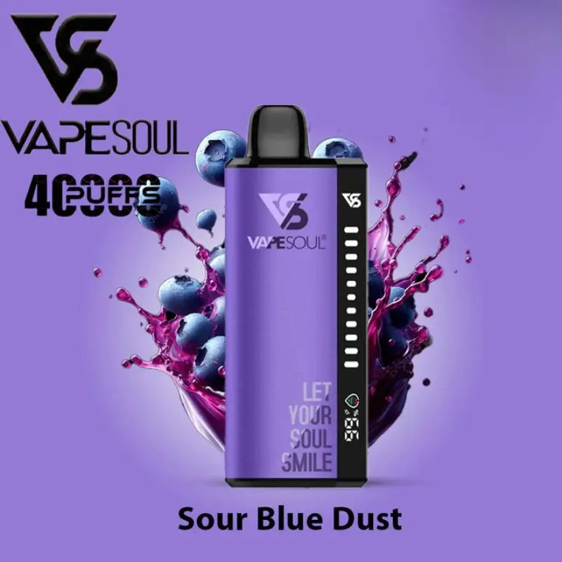 Vapesoul 40000 Puffs Disposable Vape - Sour Blue Dust - Disposable Vape - Vapes Uae