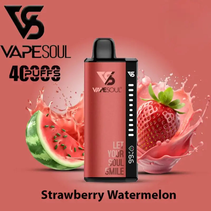 Vapesoul 40000 Puffs Disposable Vape - Strawberry Watermelon - Disposable Vape - Vapes Uae