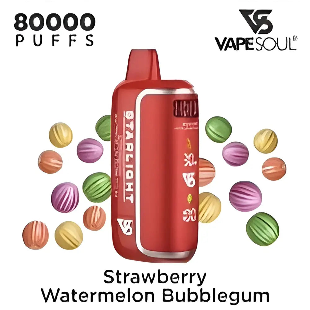 Vapesoul Starlight 80000 Puffs Disposable Vape - Strawberry Watermelon Bubblegum - Disposable Vape - Vapes Uae