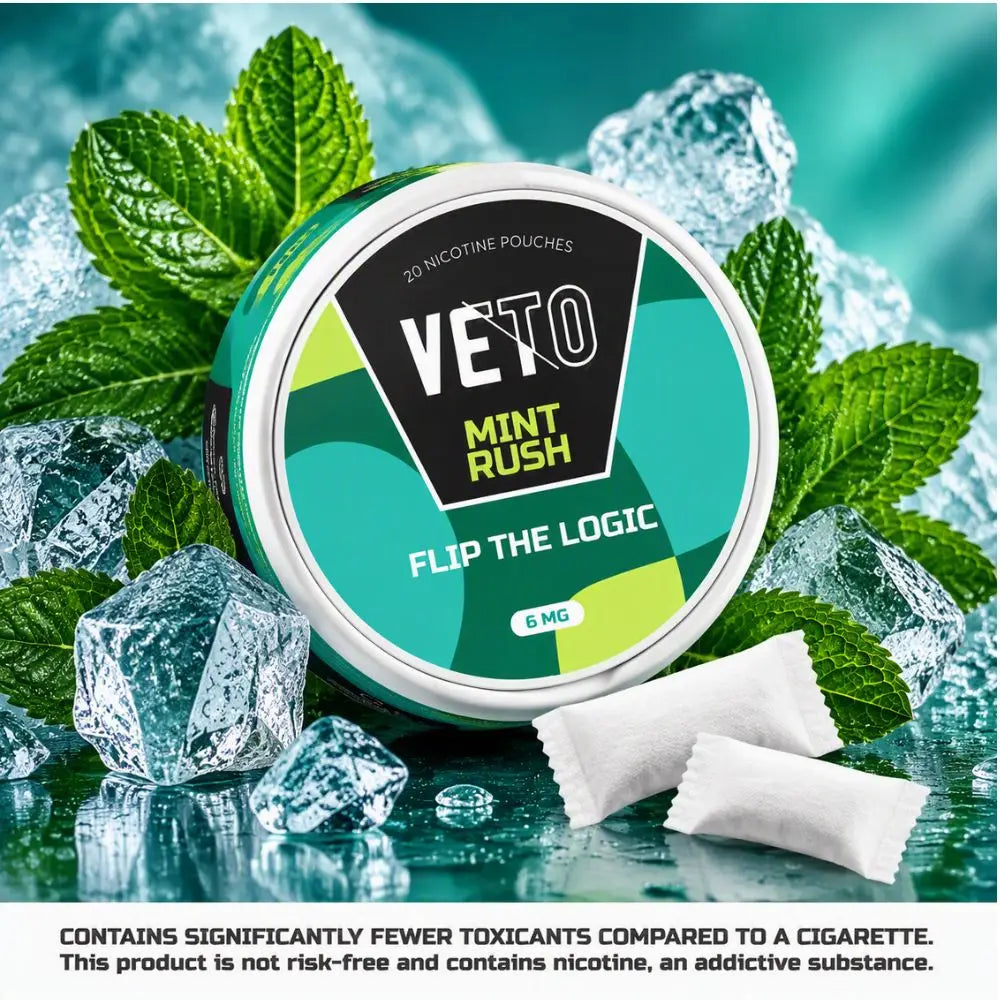 Veto Nicotine Pouches - Rush Mint 6mg - Nicotine Pouches - Vapes Uae