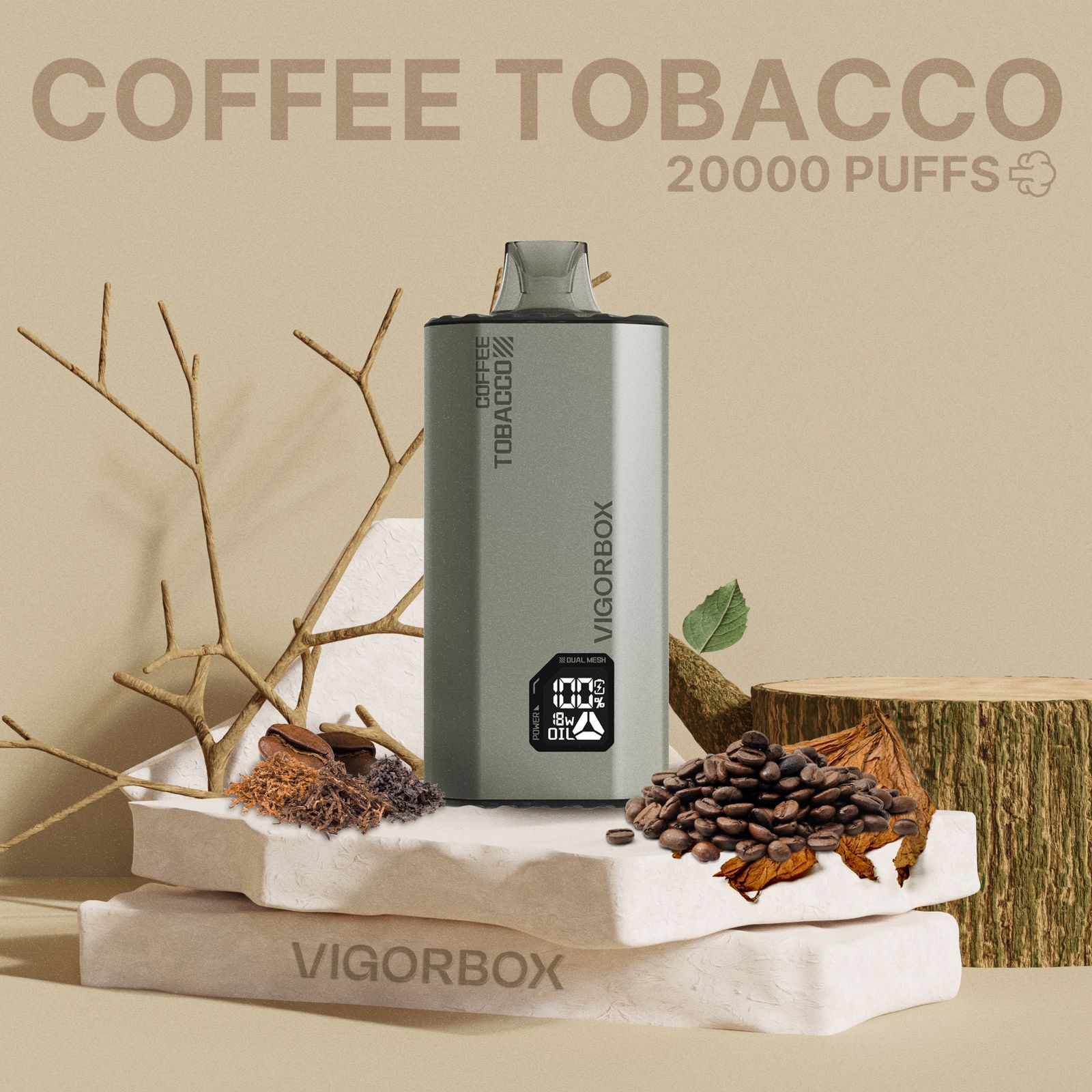 Vigo 20000 Puffs Disposable Vape - Coffe Tobacco - Disposable Vape - Vapes Uae