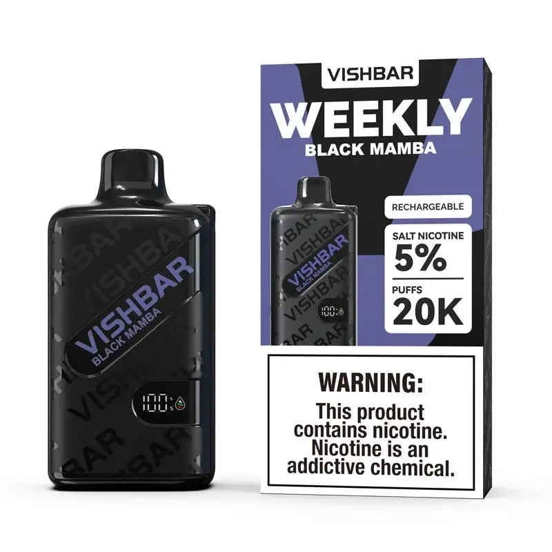 Vishbar Weekly 20000 Puffs Disposable Vape - Black Mamba - Disposable Vape - Vapes Uae
