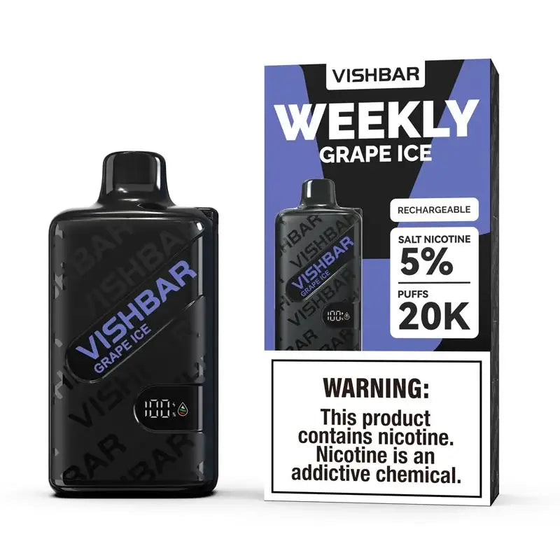 Vishbar Weekly 20000 Puffs Disposable Vape - Grape Ice - Disposable Vape - Vapes Uae