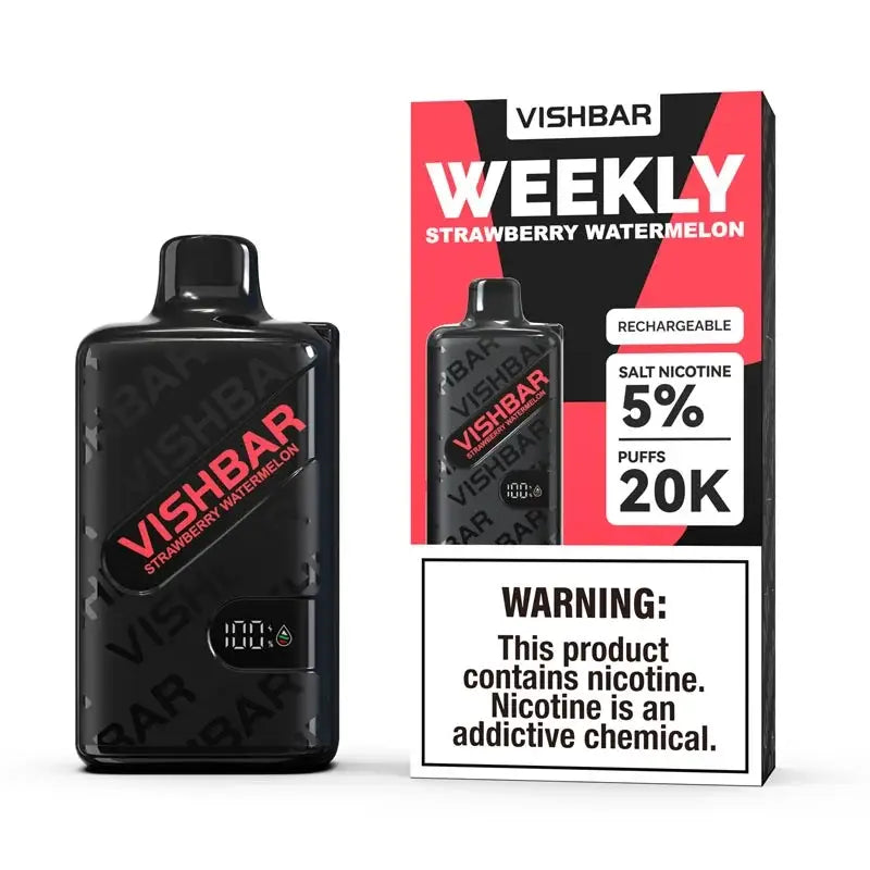 Vishbar Weekly 20000 Puffs Disposable Vape - Strawberry Watermelon - Disposable Vape - Vapes Uae