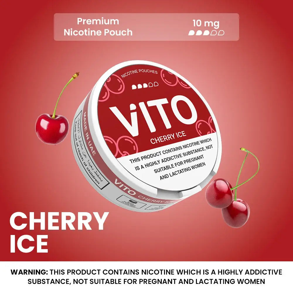 Vito Nicotine Pouches - Cherry Ice - 10mg - Nicotine Pouches - Vapes Uae