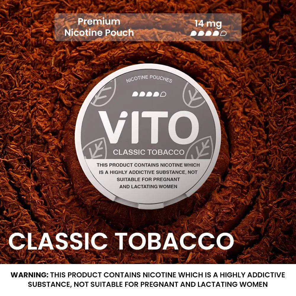 Vito Nicotine Pouches - Classic Tobacco - 14mg - Nicotine Pouches - Vapes Uae