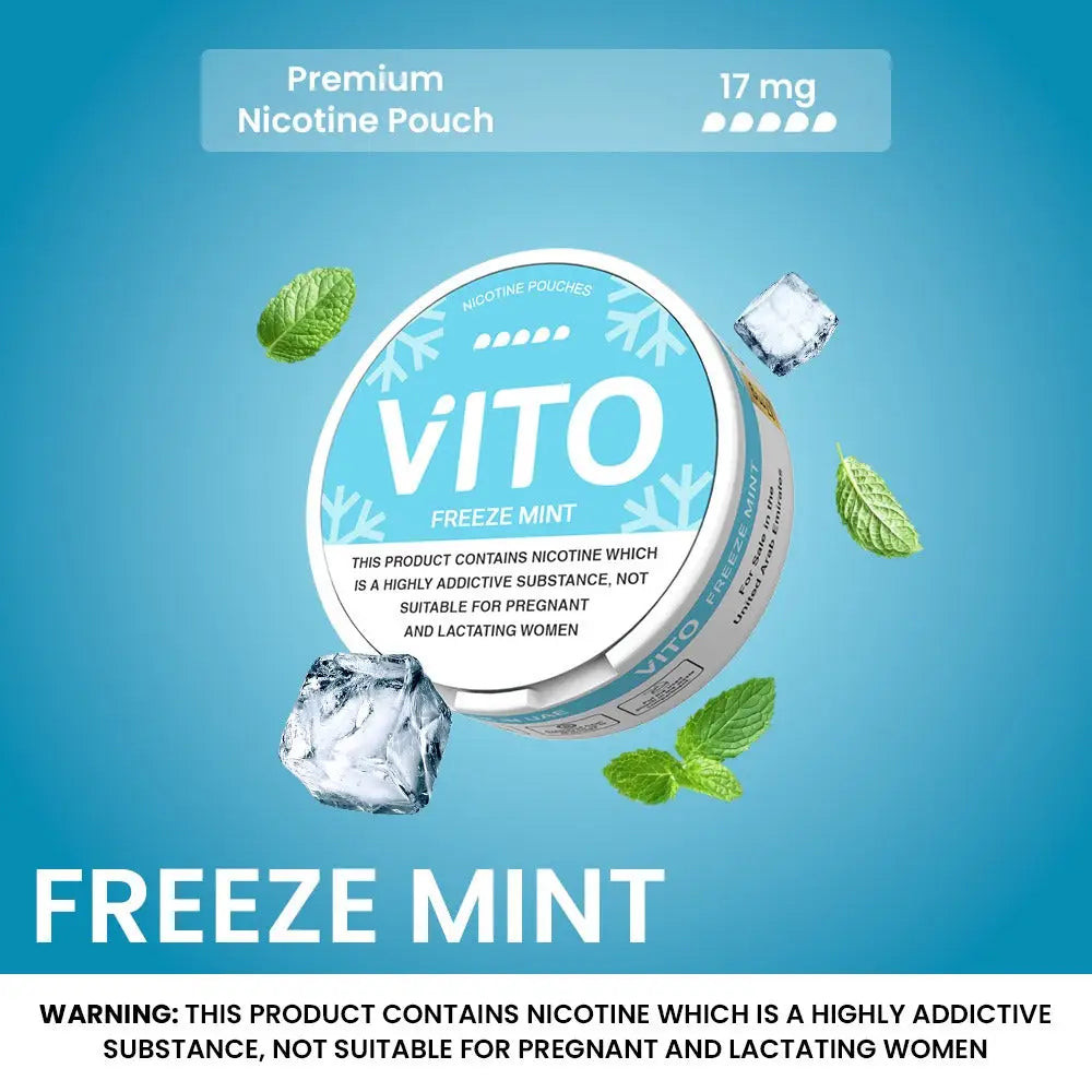 Vito Nicotine Pouches - Freeze Mint - 17mg - Nicotine Pouches - Vapes Uae