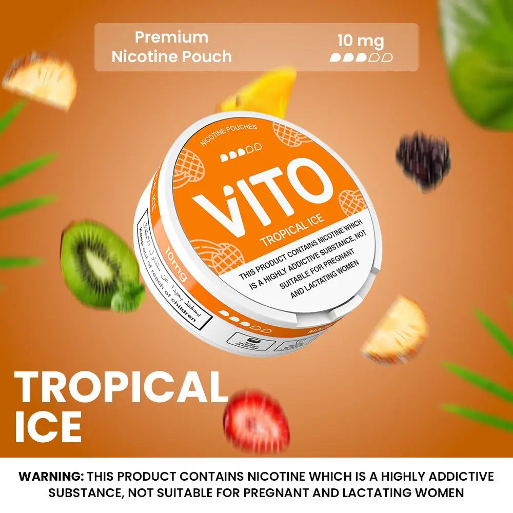 Vito Nicotine Pouches - Tropical Ice - 10mg - Nicotine Pouches - Vapes Uae