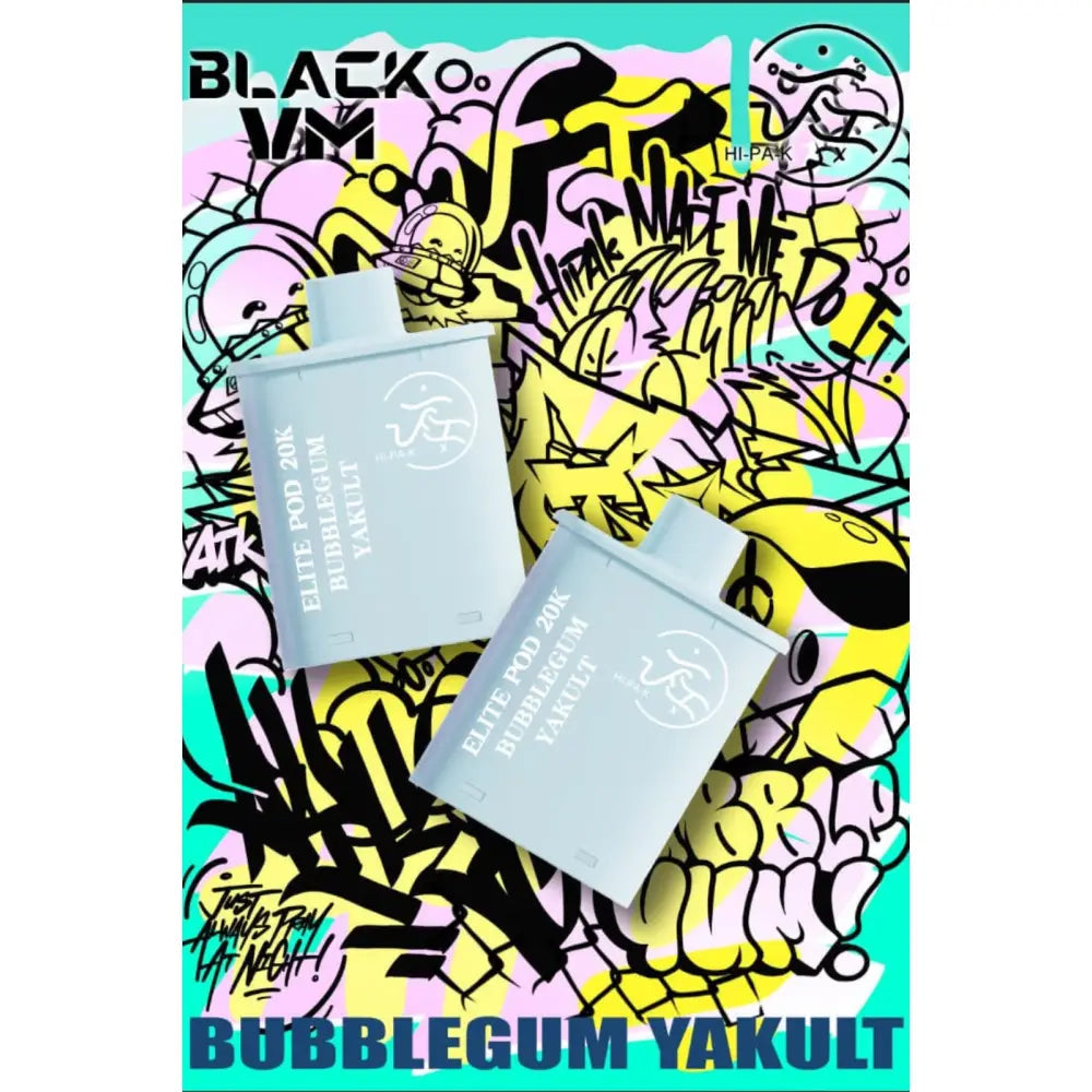 Vm Black Hi-pa-k 20000 Puffs Pod Vape Kit - Bubblegum Yakult / Black - Vape Device - Vapes Uae