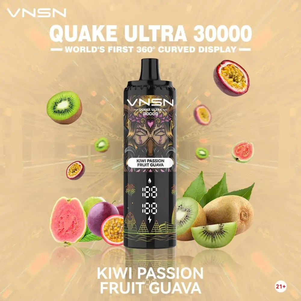 Vnsn Quake Ultra 30000 Puffs Disposable Vape - Kiwi Passion Fruit Guava - Disposable Vape - Vapes Uae