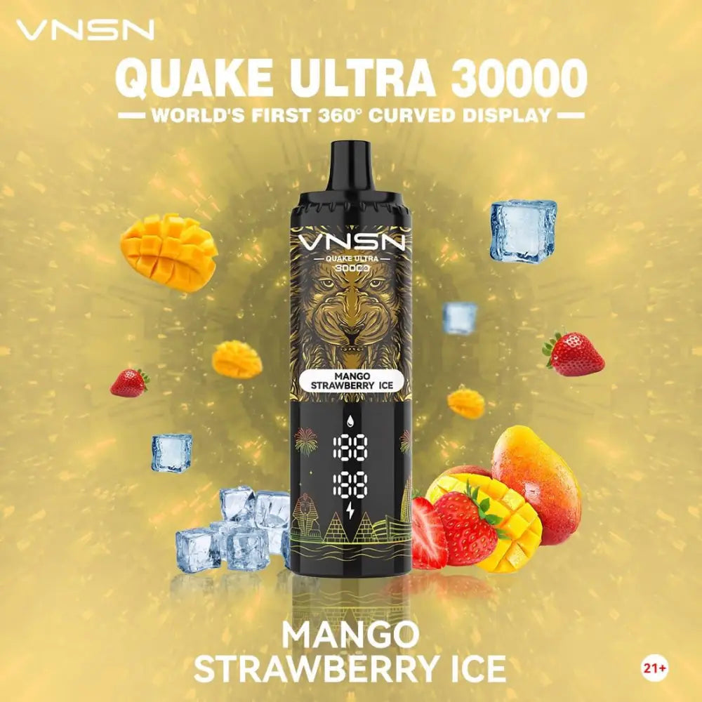 Vnsn Quake Ultra 30000 Puffs Disposable Vape - Mango Strawberry Ice - Disposable Vape - Vapes Uae