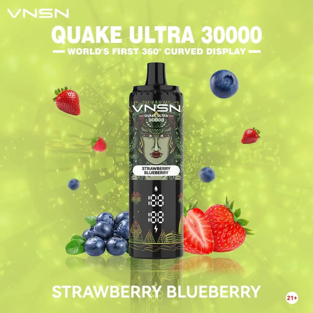 Vnsn Quake Ultra 30000 Puffs Disposable Vape - Strawberry Blueberry - Disposable Vape - Vapes Uae