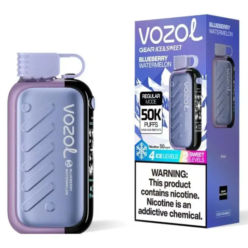 Vozol Gear Ice & Sweet 50000 Puffs Disposable Vape - Blueberry Watermelon - Disposable Vape - Vapes Uae