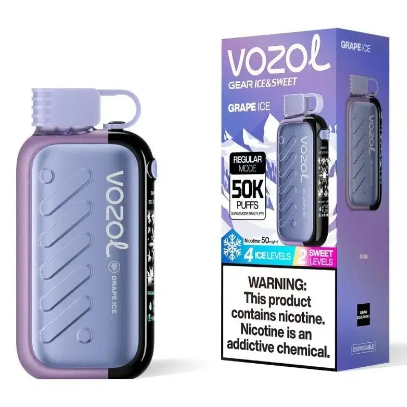 Vozol Gear Ice & Sweet 50000 Puffs Disposable Vape - Grape Ice - Disposable Vape - Vapes Uae