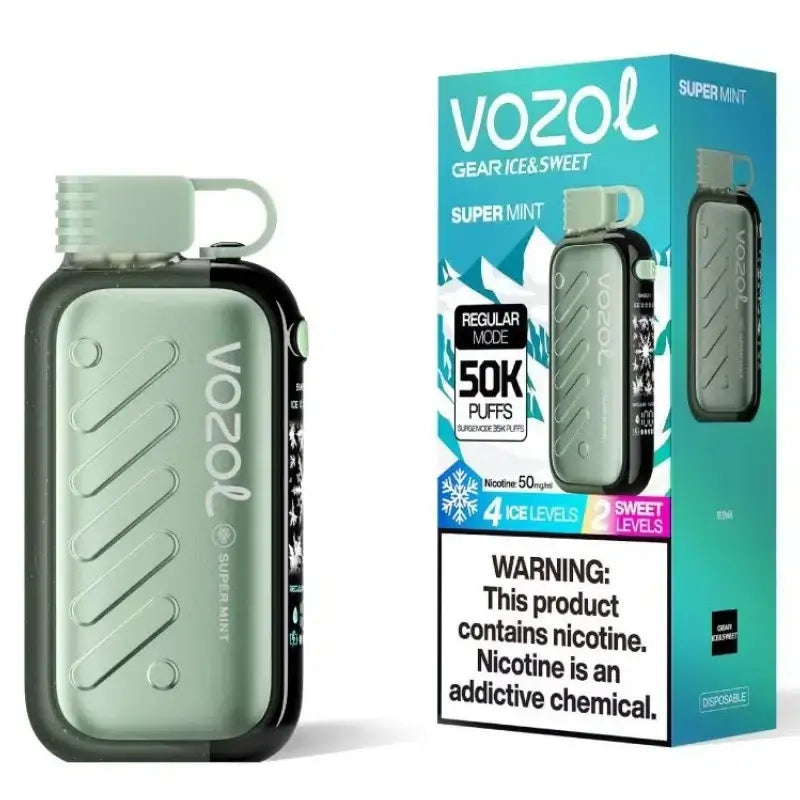 Vozol Gear Ice & Sweet 50000 Puffs Disposable Vape - Super Mint - Disposable Vape - Vapes Uae