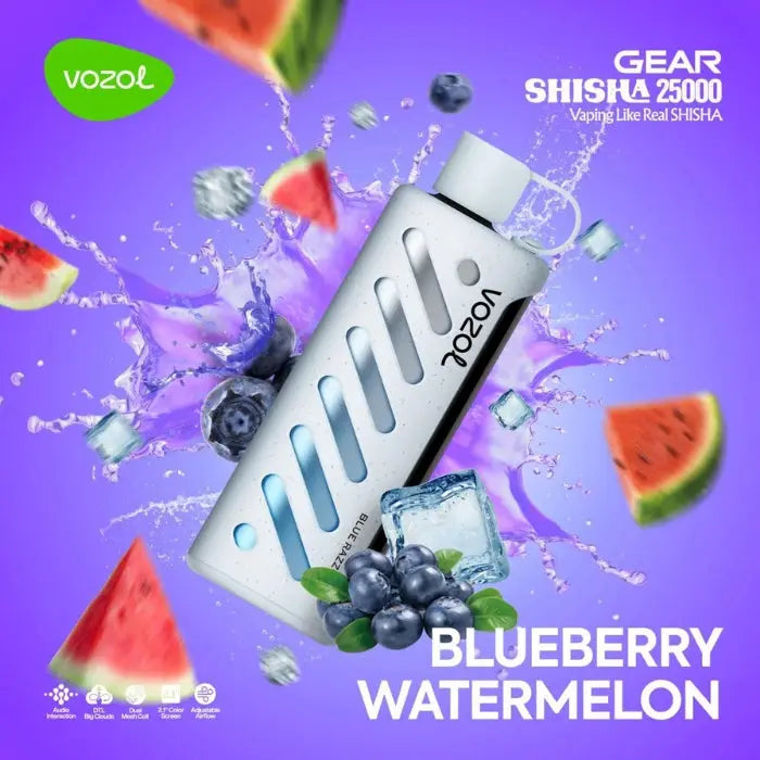 Vozol Gear Shisha 25000 Puffs Disposable Vape - Blueberry Watermelon - Disposable Vape - Vapes Uae