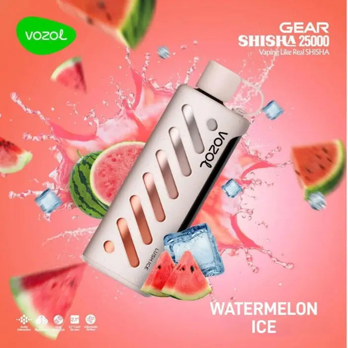 Vozol Gear Shisha 25000 Puffs Disposable Vape - Watermelon Ice - Disposable Vape - Vapes Uae
