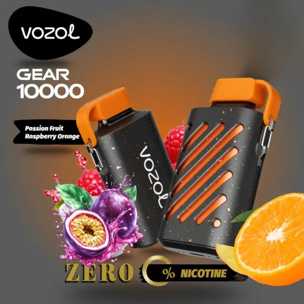 Vozol Gear Zero Nicotine 10000 Puffs Disposable Vape - Passion Fruit Raspberry Orange - Disposable Vape - Vapes Uae