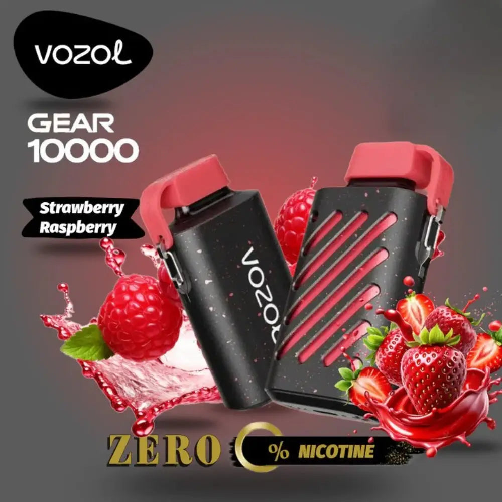 Vozol Gear Zero Nicotine 10000 Puffs Disposable Vape - Strawberry Raspberry - Disposable Vape - Vapes Uae