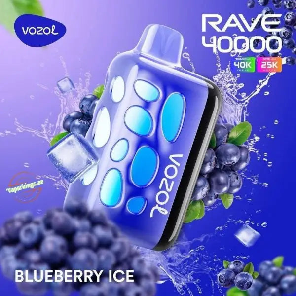 Vozol Rave 40000 Puffs Disposable Vape - Blueberry Ice - Disposable Vape - Vapes Uae