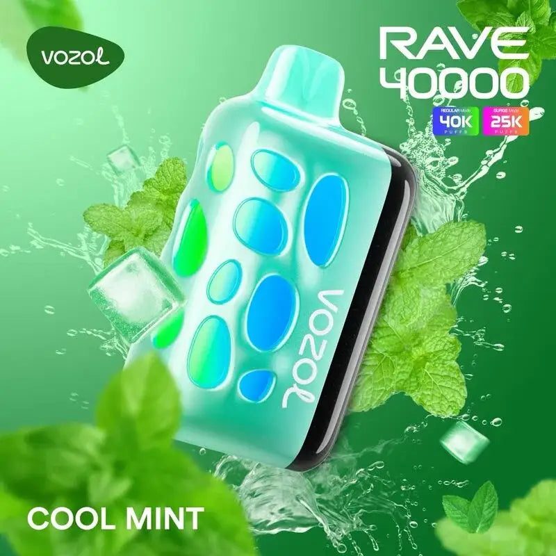 Vozol Rave 40000 Puffs Disposable Vape - Cool Mint - Disposable Vape - Vapes Uae