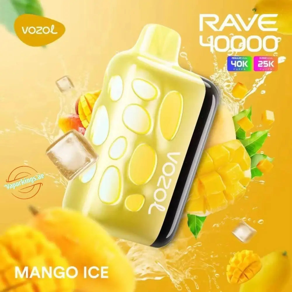 Vozol Rave 40000 Puffs Disposable Vape - Mango Ice - Disposable Vape - Vapes Uae