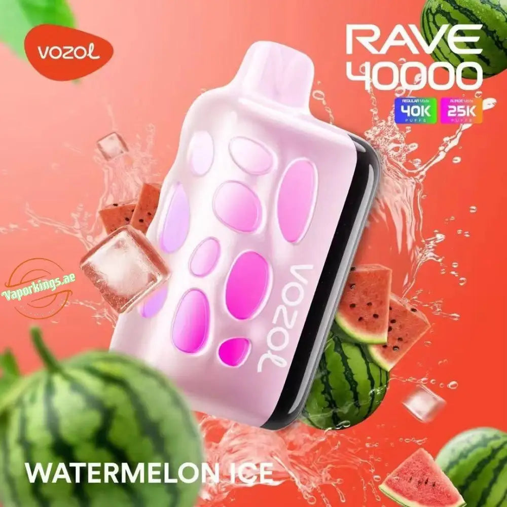 Vozol Rave 40000 Puffs Disposable Vape - Watermelon Ice - Disposable Vape - Vapes Uae