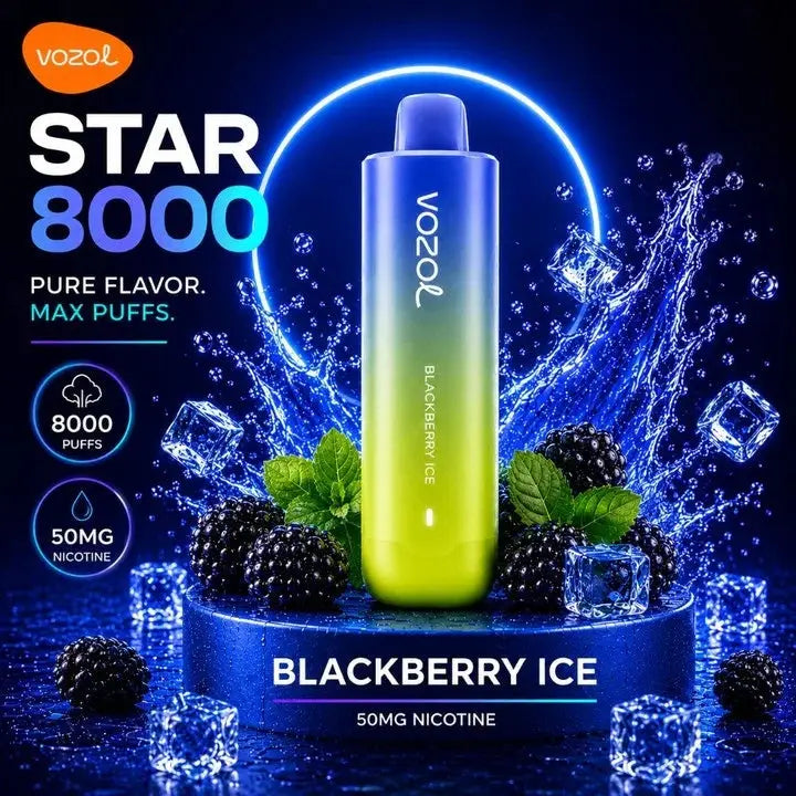 Vozol Star 8000 Puffs Disposable Vape - Blackberry Ice - Disposable Vape - Vapes Uae