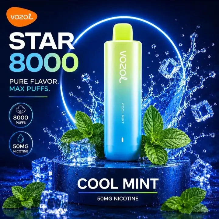 Vozol Star 8000 Puffs Disposable Vape - Cool Mint - Disposable Vape - Vapes Uae